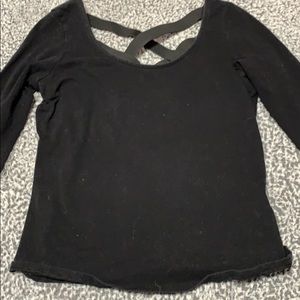 Quarter sleeve black shirt